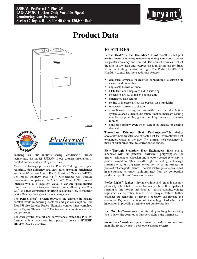 Bryant 355BAV Plus 95i Operation manual