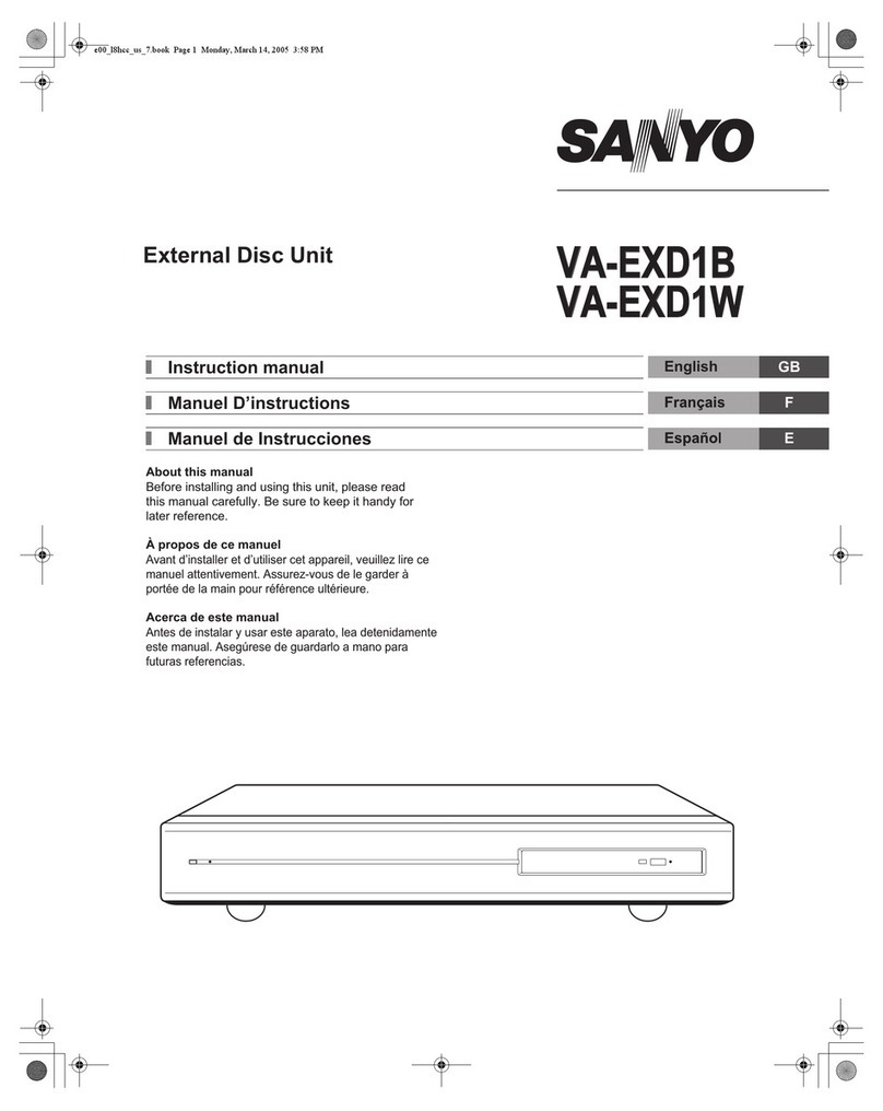 Sanyo VA-EXD1B instruction manual