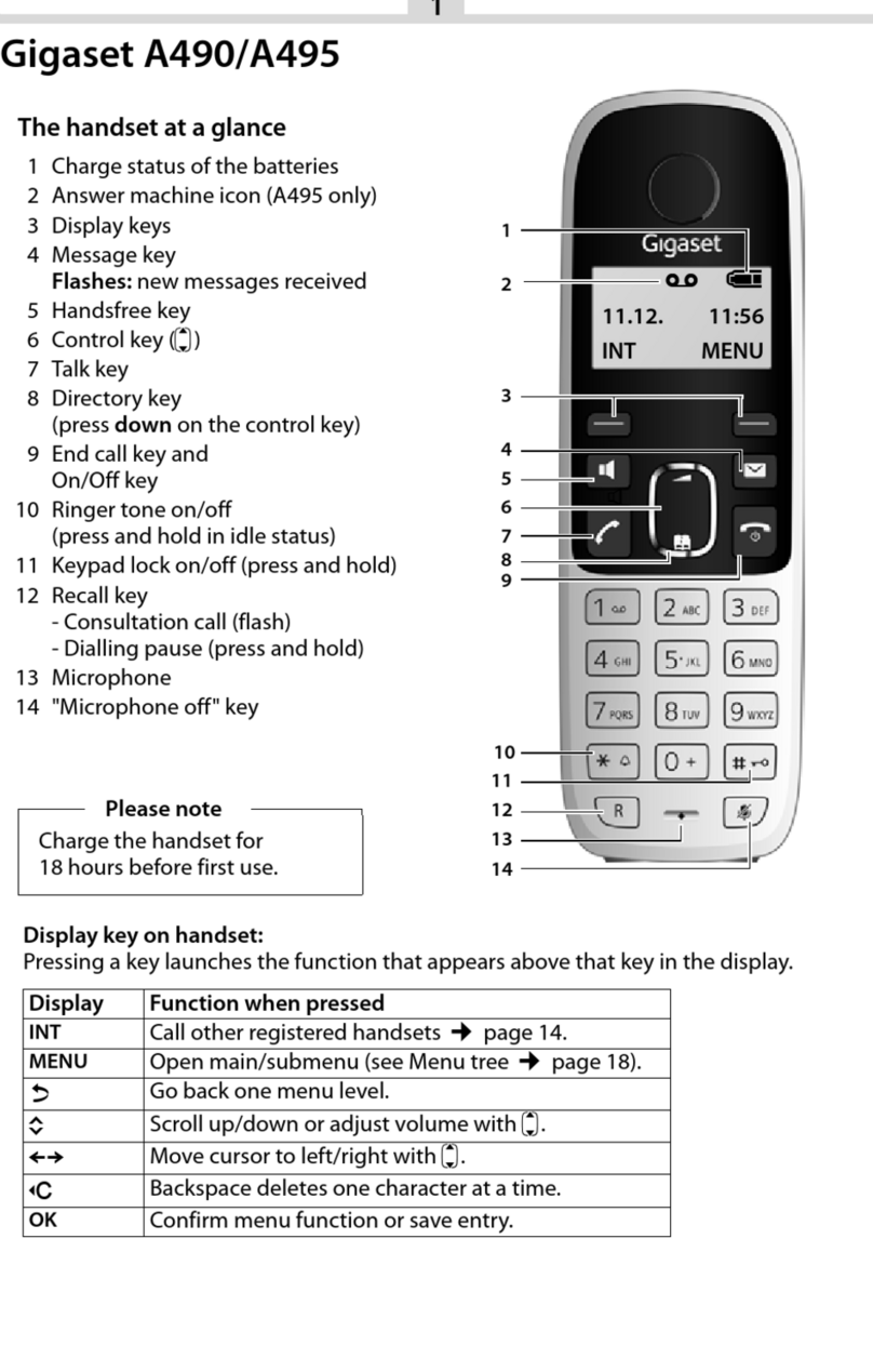 Gigaset A490 User manual