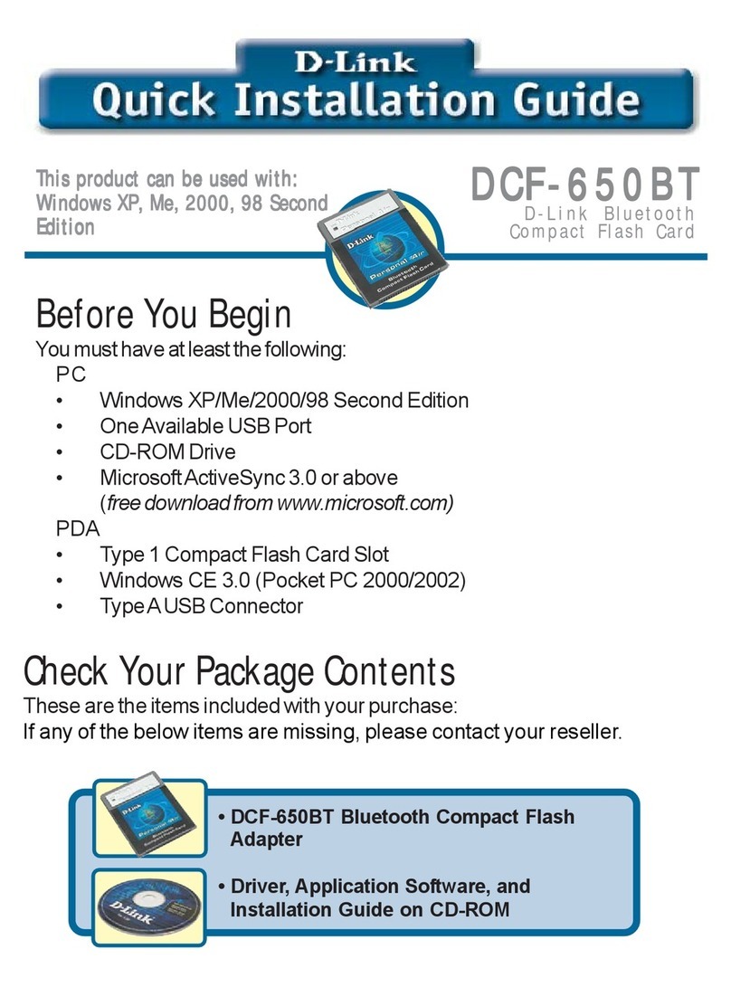 D-Link DCF-650BT User manual