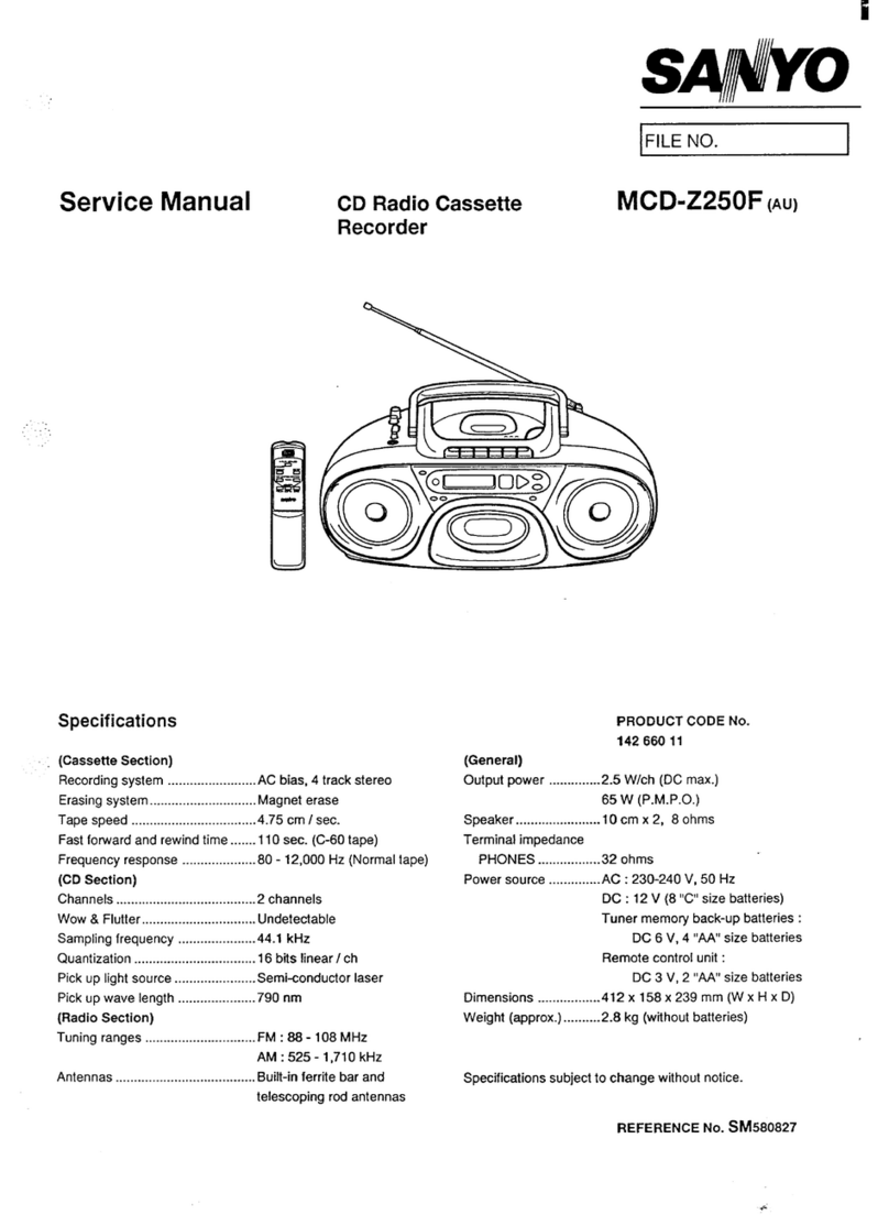 Sanyo MCD-Z250F Service manual