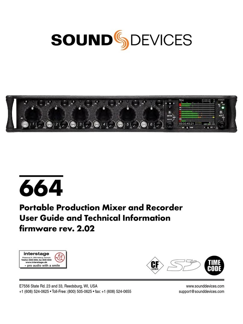 Sound Devices 664 User guide and technical infromation