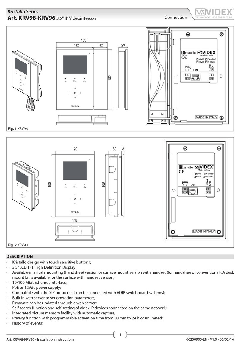 Videx KRV98 Instruction manual