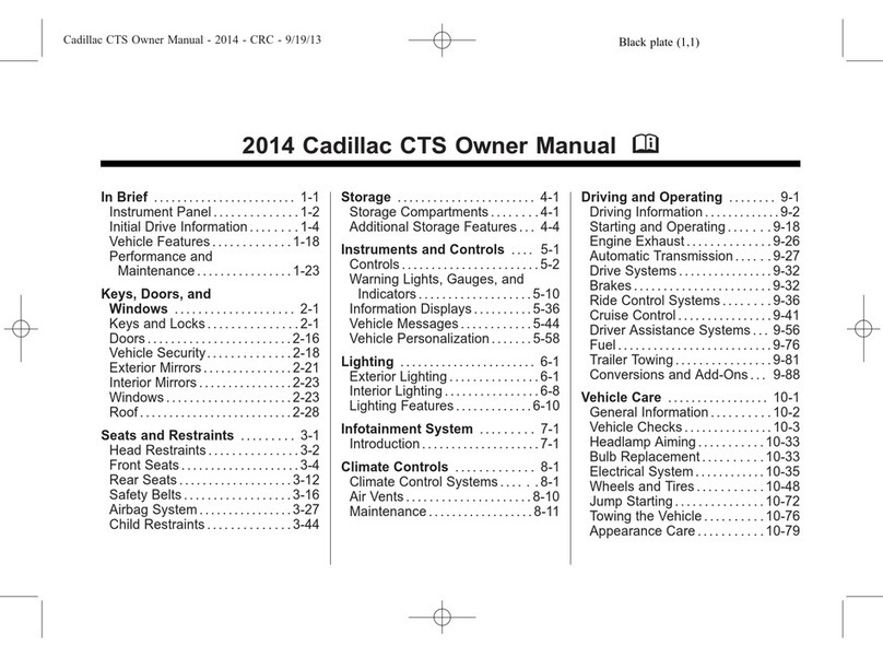 Cadillac 2014 ELR User manual