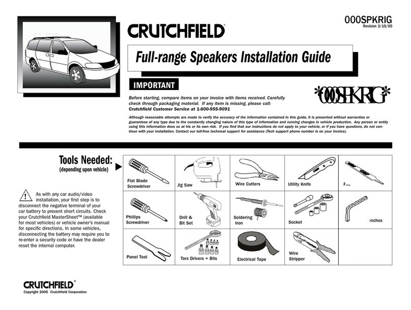 Crutchfield 000SPKRIG installation guide