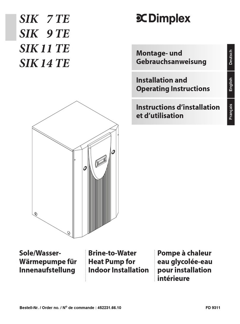 Dimplex SIK 7 TE Installation and operating instructions Dimplex SIK 7 TE Installation and operating instructions