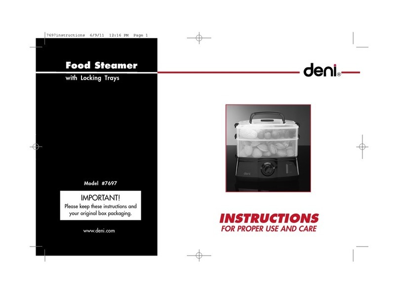 Deni 7697 Instructions for proper use and care