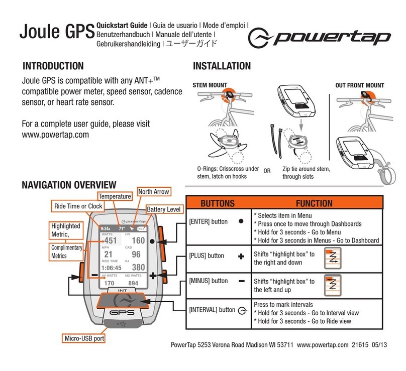 PowerTap Joule GPS quick start guide