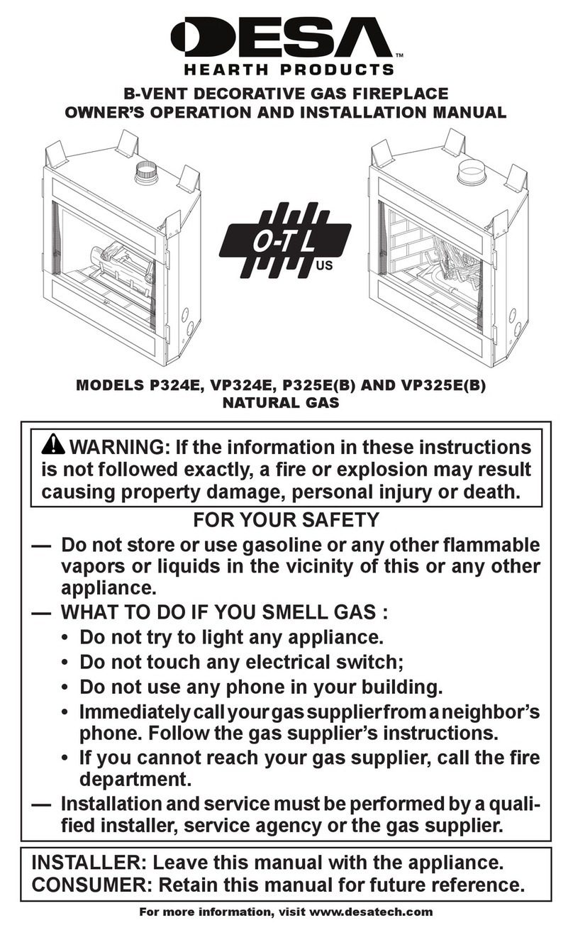 Desa P324E OWNER'S OPERATION AND INSTALLATION MANUAL