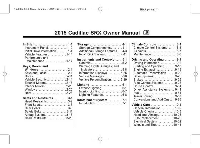 Cadillac 2015 SRX User manual