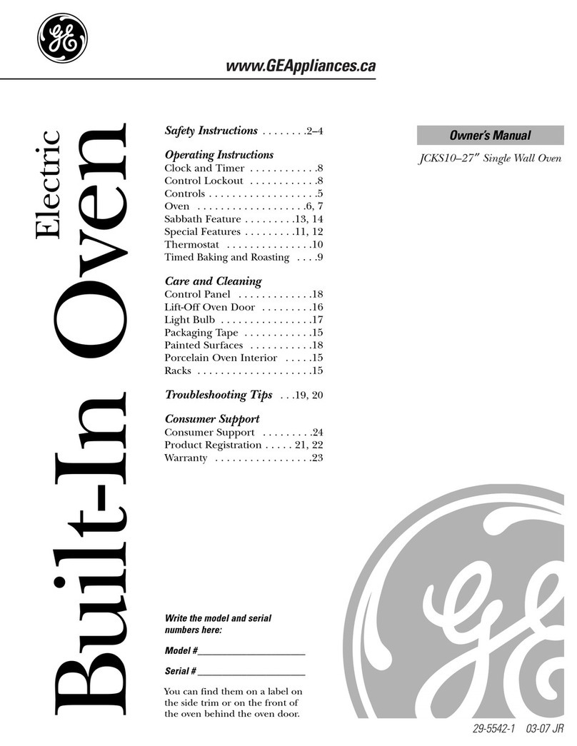 GE JCKS10 User manual