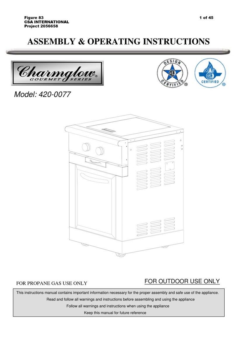 Charmglow 420-0077 Assembly & operating instructions