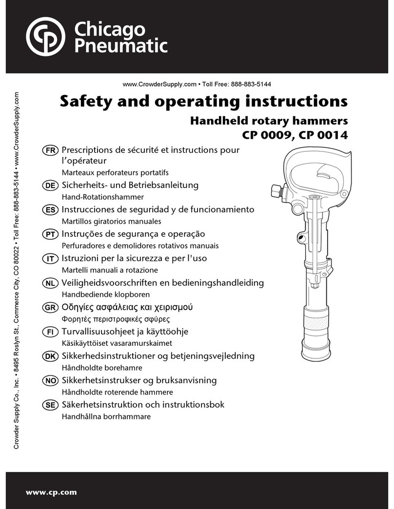 Chicago Pneumatic CP 0009 Safety and operating instructions