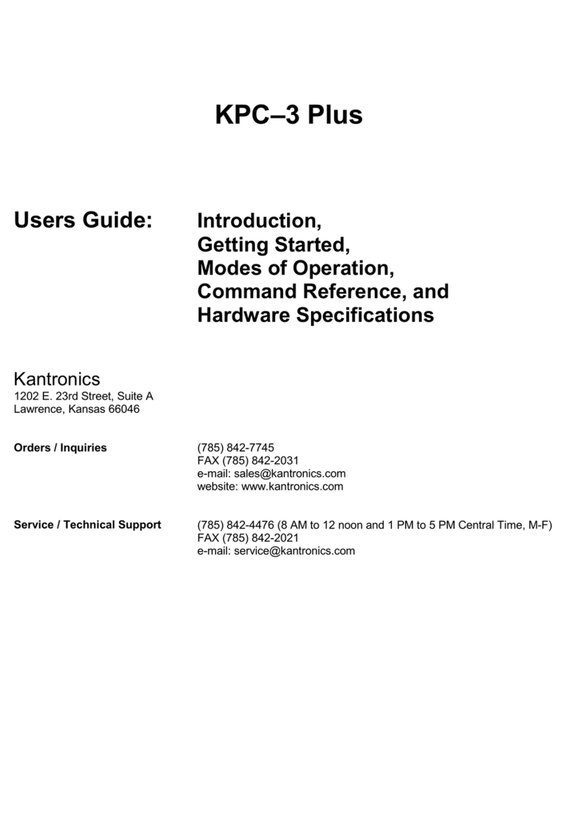 Kantronics KPC-3 Plus User manual