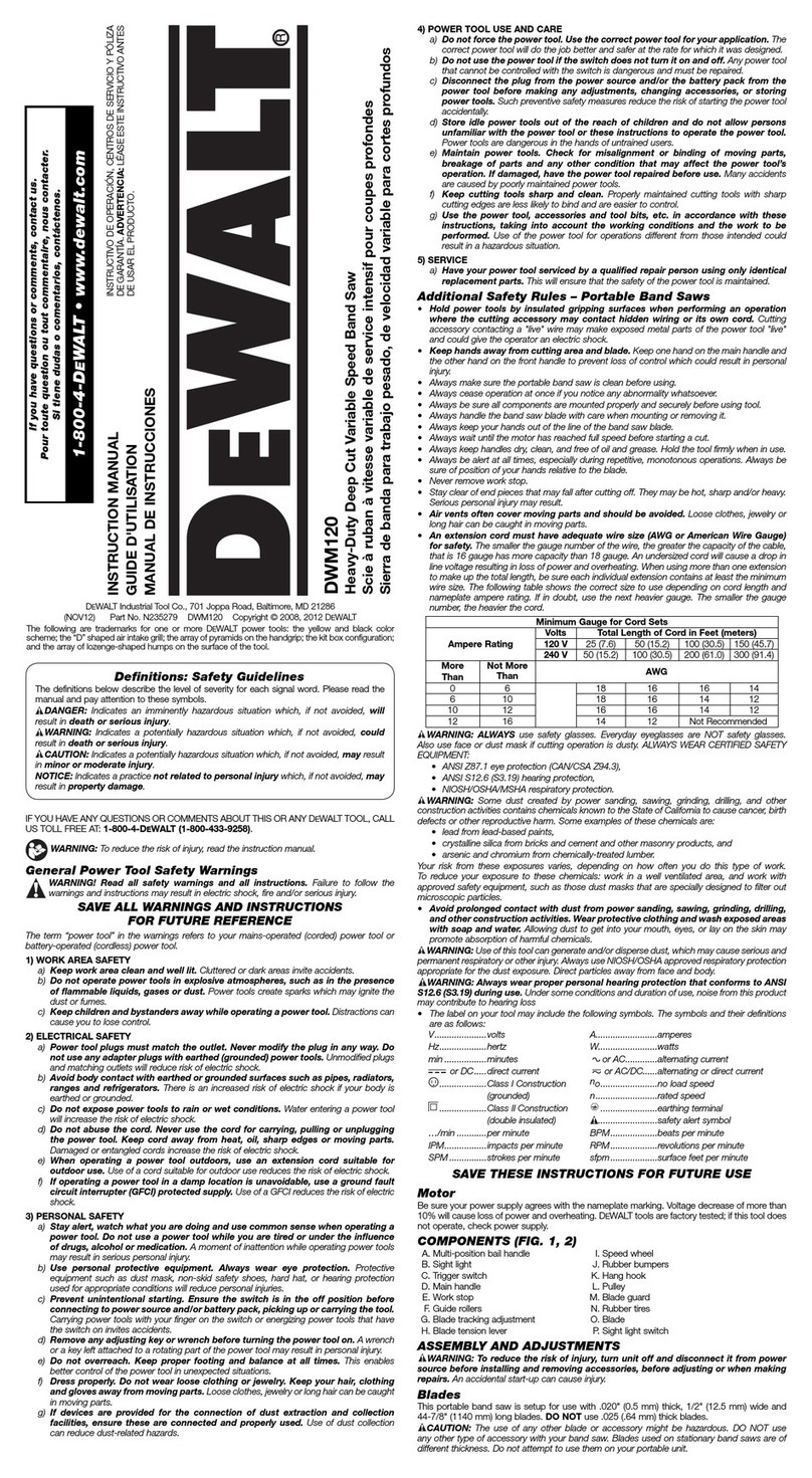 DeWalt DWM120 instruction manual