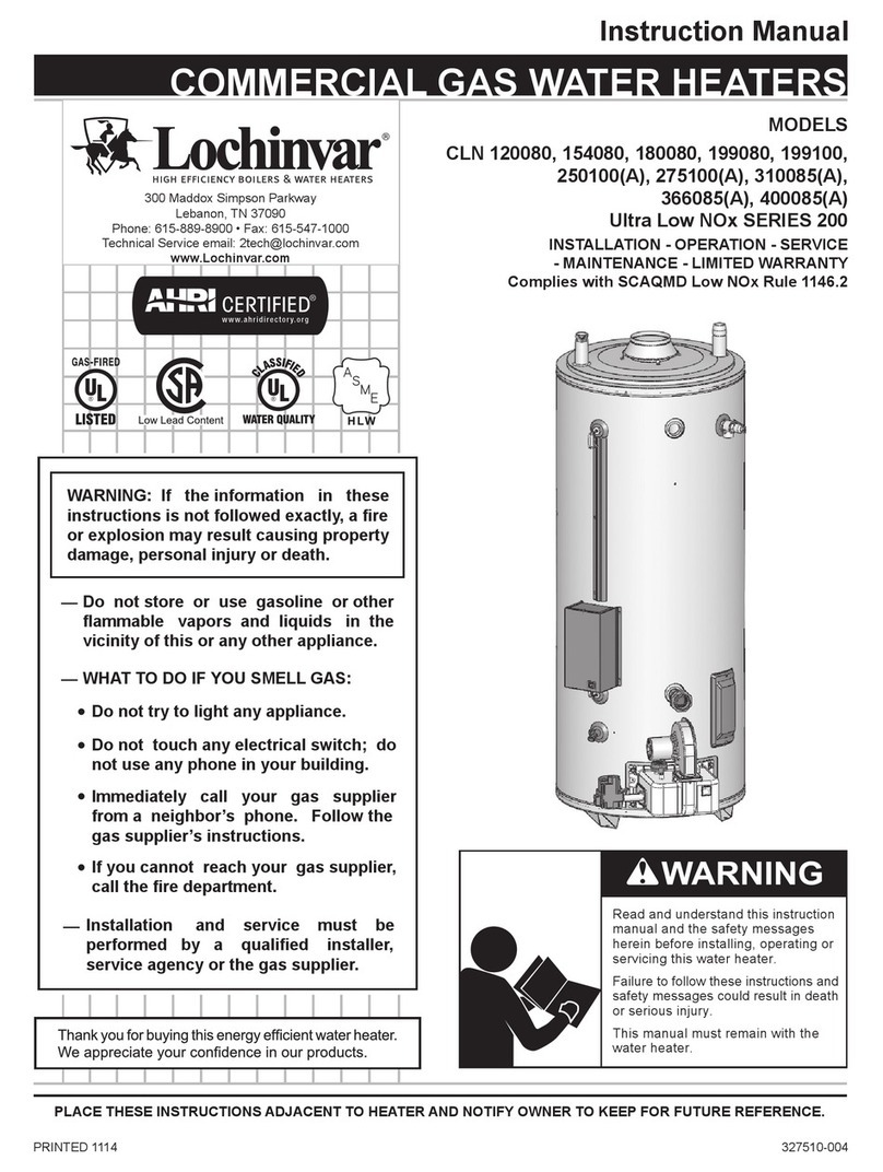 Lochinvar CLN 120080 User manual Lochinvar CLN 120080 User manual