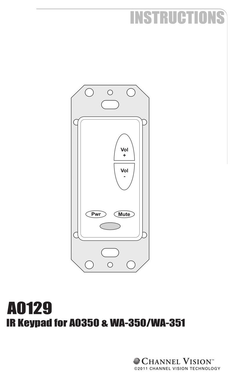 Channel Vision A0129 instructions