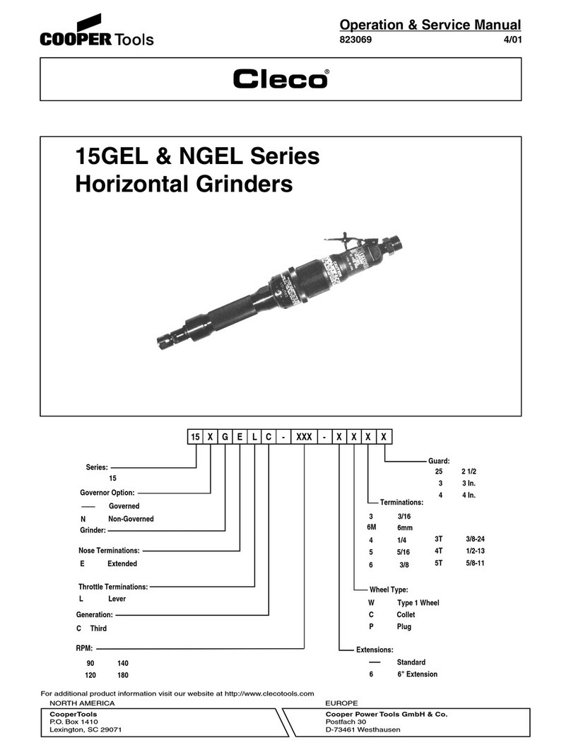 Cleco 15GEL Series Operation & service manual