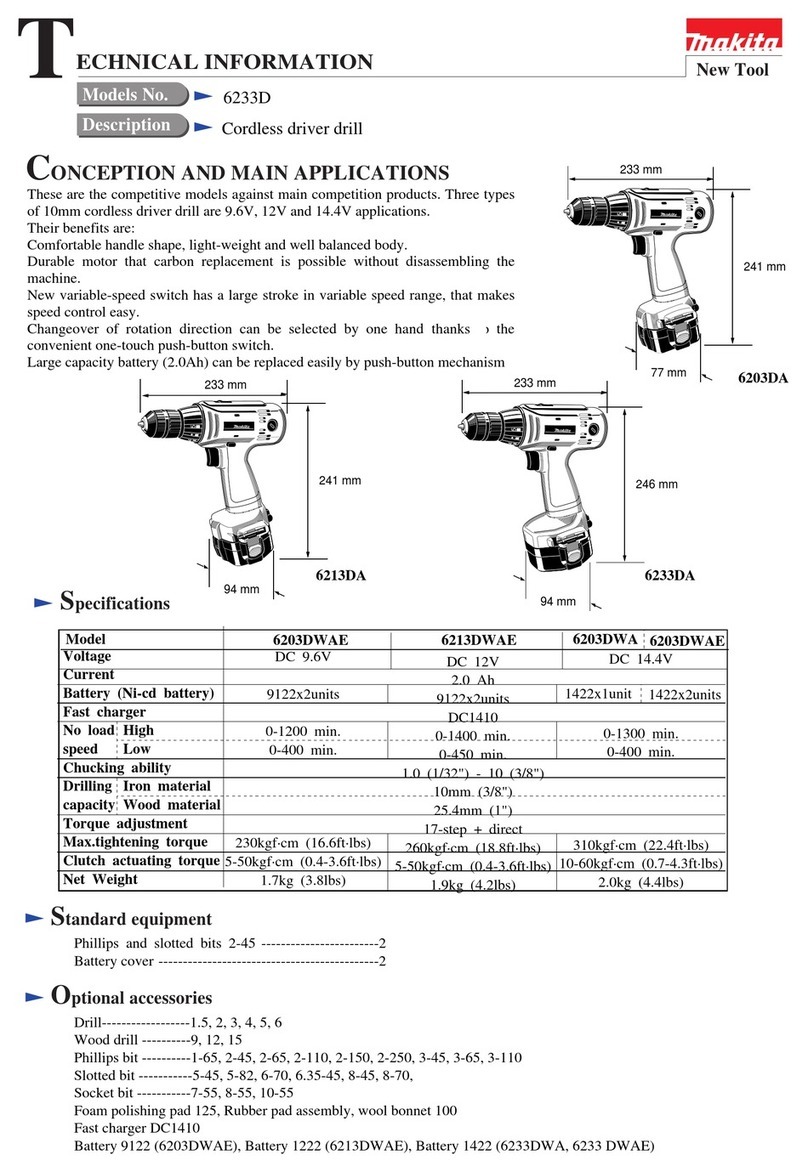 Makita 6203DWAE Manual
