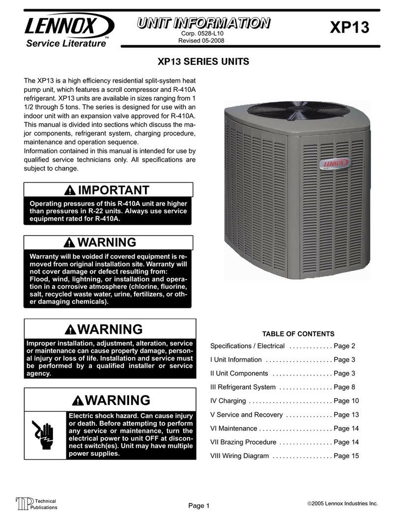 Lennox Elite XP13018 Service manual