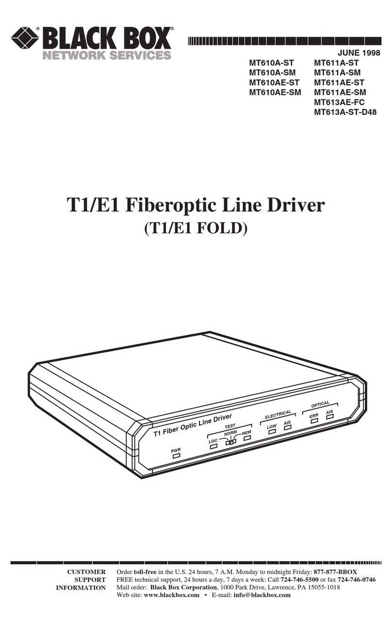 Black Box MT610A-ST User manual