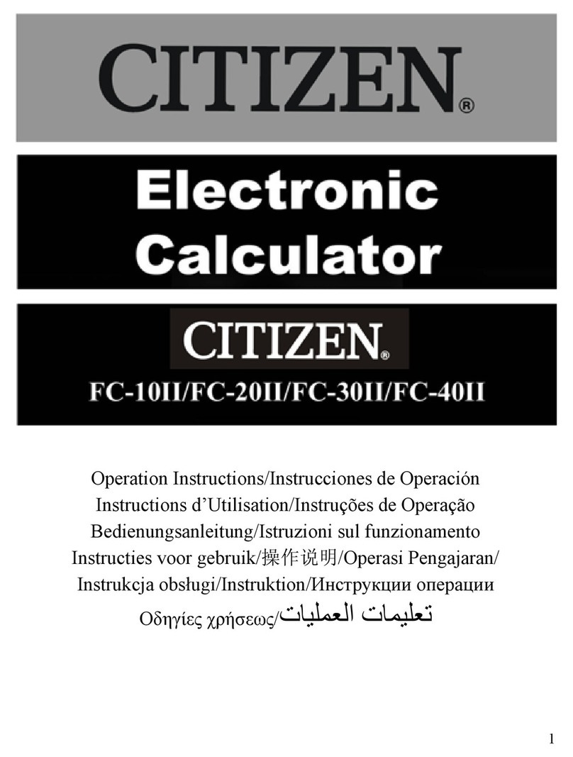 Citizen FC-10II Operation instructions
