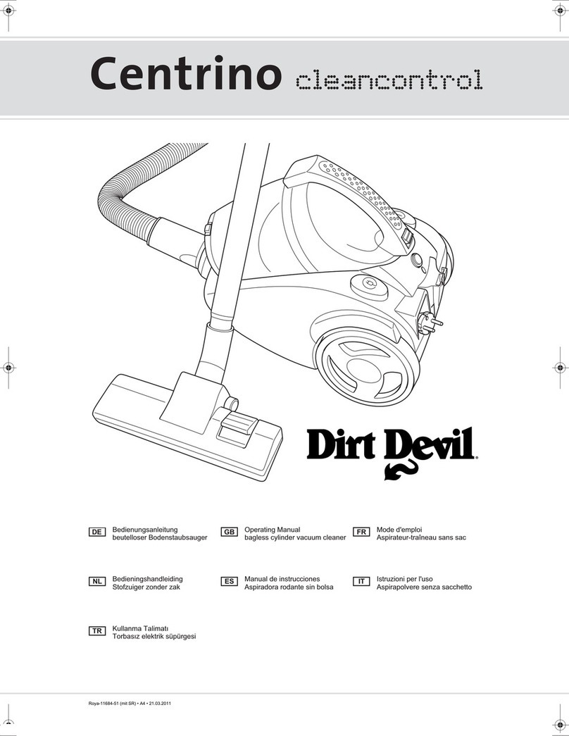 Dirt Devil Centrino Cleancontrol M2881-6 operating manual Dirt Devil Centrino Cleancontrol M2881-6 operating manual