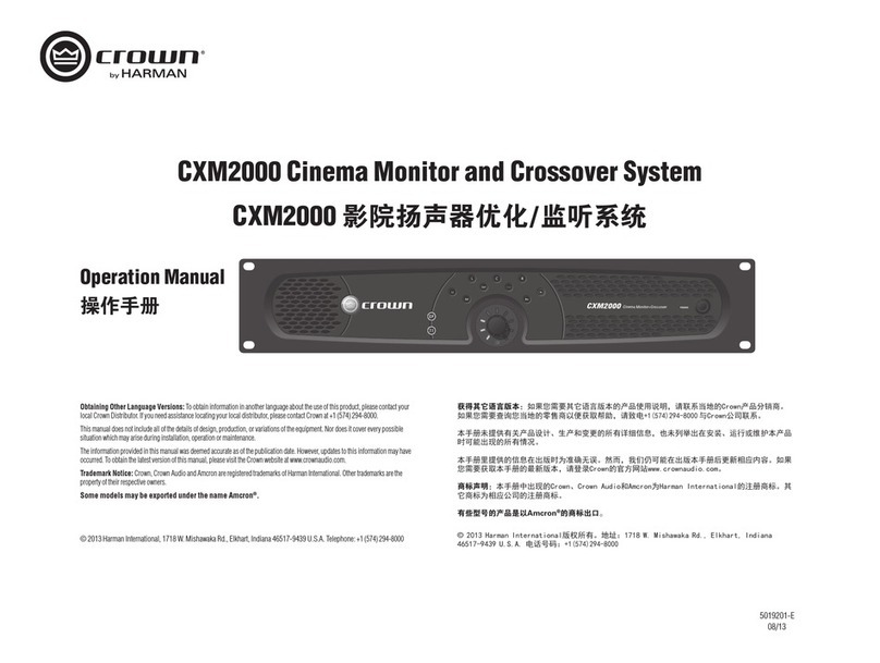 Crown CXM2000 Operation manual
