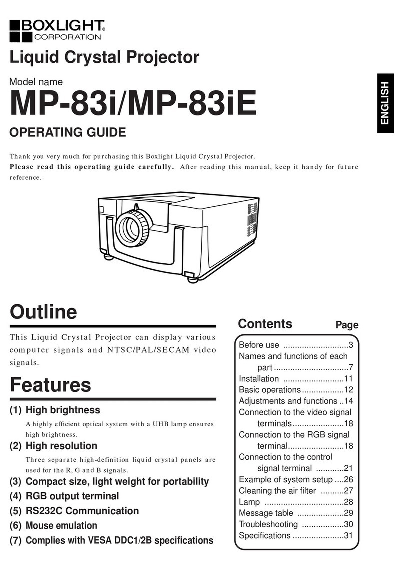 BOXLIGHT MP-83i User manual