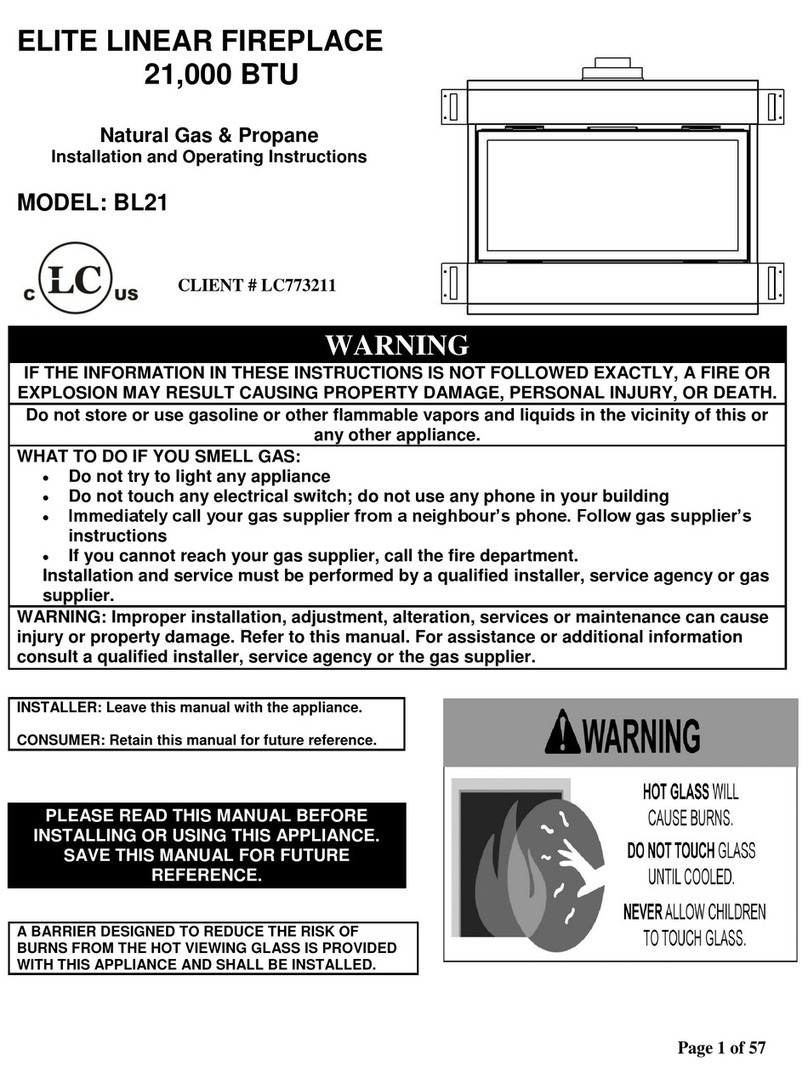 Savannah Heating BL21 Installation and operating instructions