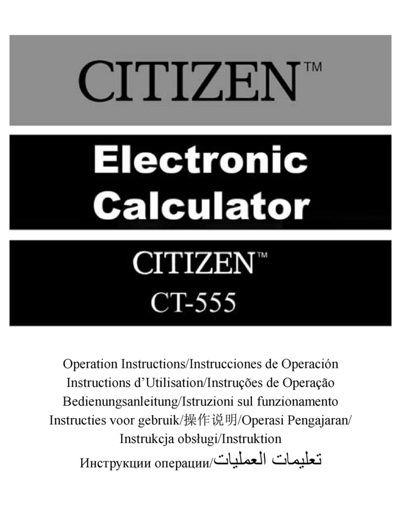 Citizen CT-555 operating instructions