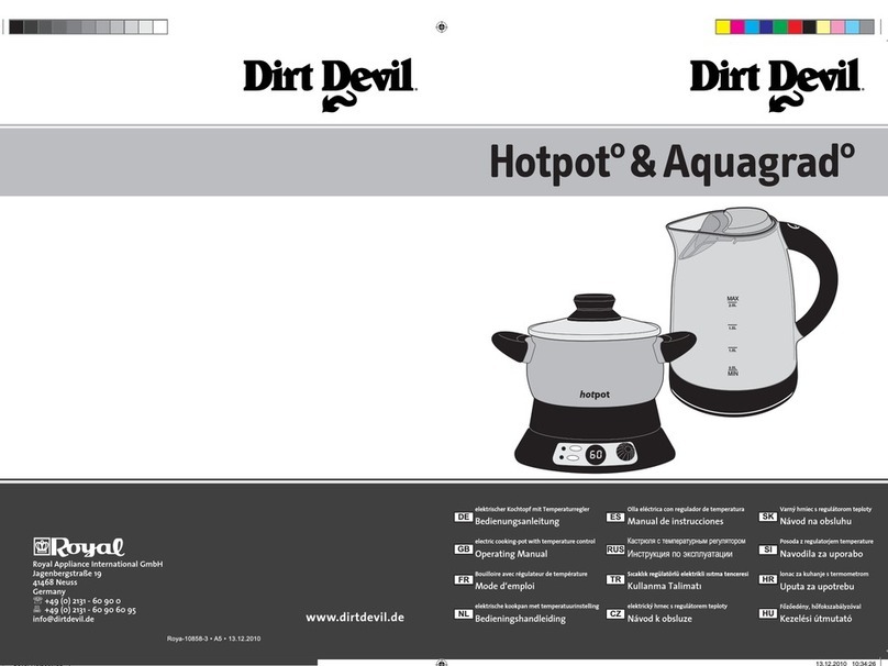 Dirt Devil M9119 operating manual