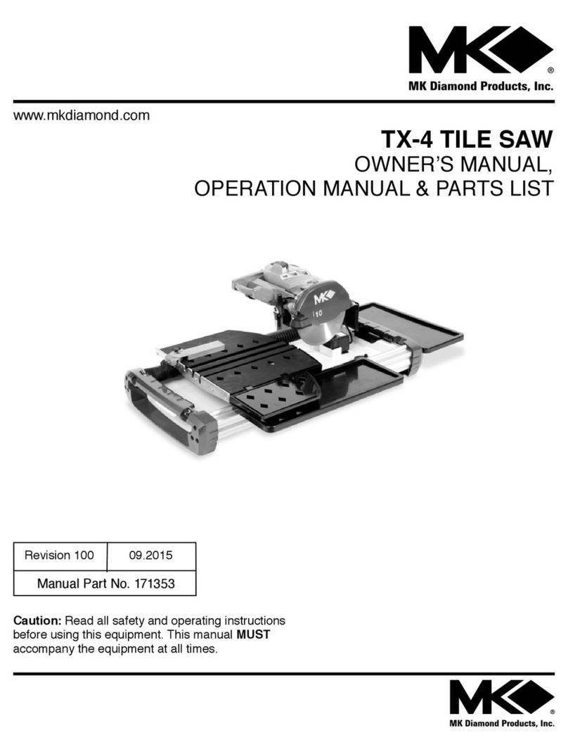 MK Diamond Products TX-4 owner's manual