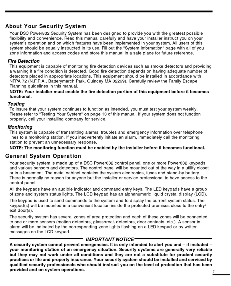 DSC Power832 User manual