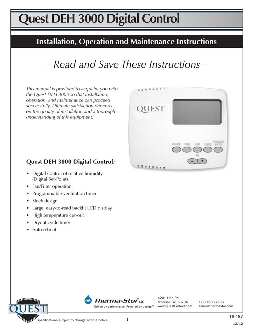 Quest Engineering DEH 3000 Installation, operation and maintenance instructions Quest Engineering DEH 3000 Installation, operation and maintenance instructions