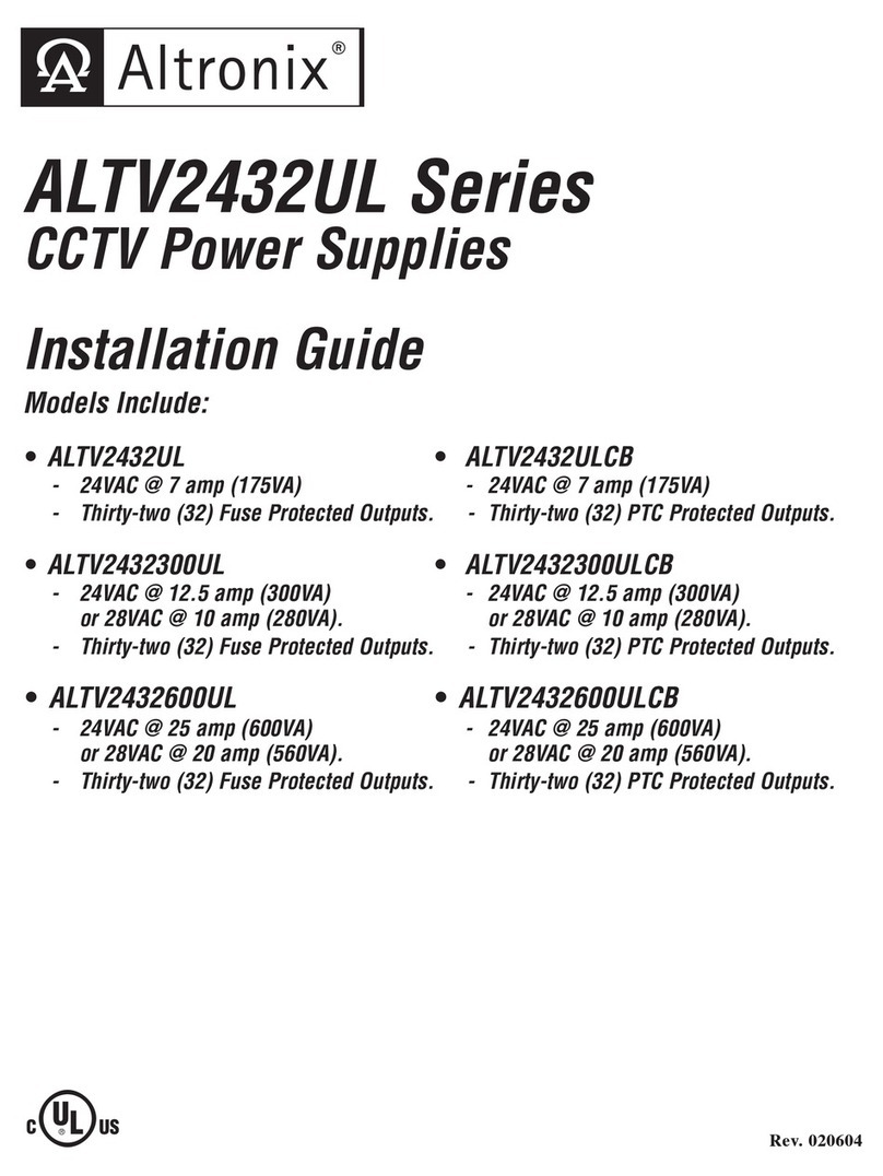Altronix ALTV2432ULCB User manual Altronix ALTV2432ULCB User manual