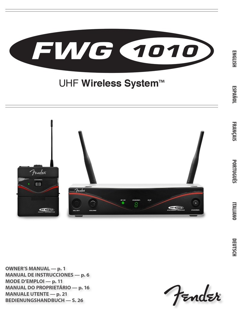 Fender FWG 1010 owner's manual