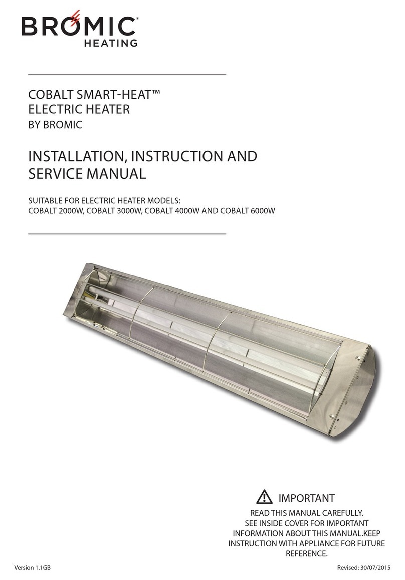 Bromic Heating COBALT SMART-HEAT 2000W Installation, instruction and  service manual