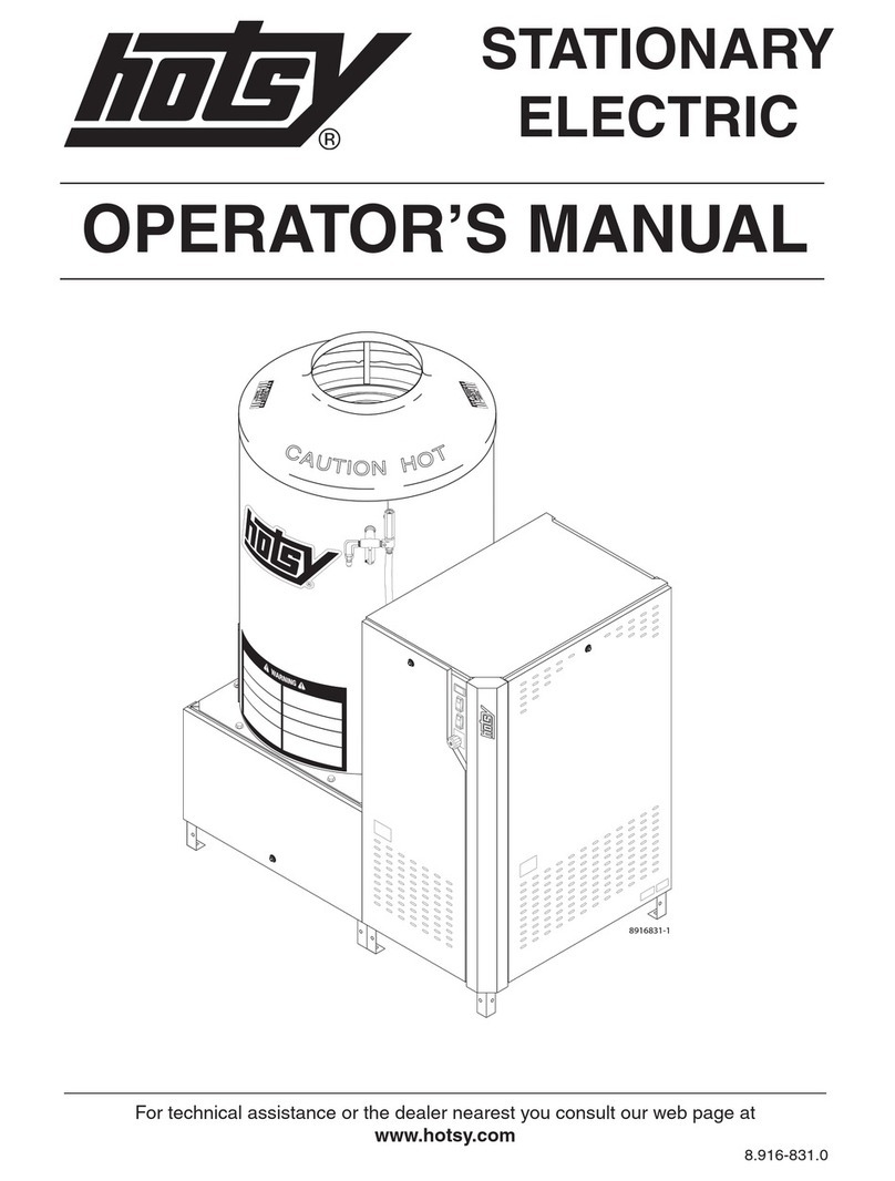 Hotsy 1800 Series Operator's manual