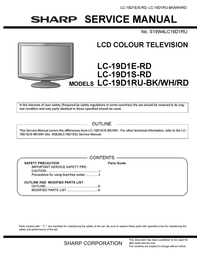 Sharp LC-19D1E-RD User manual