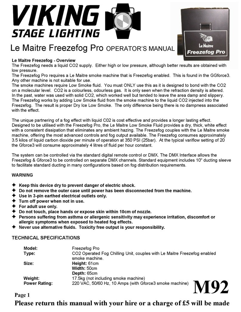 Viking Le Maitre Freezing Pro Operator's manual