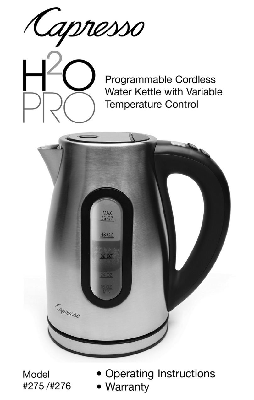 Capresso H2O PRO 275 User manual Capresso H2O PRO 275 User manual