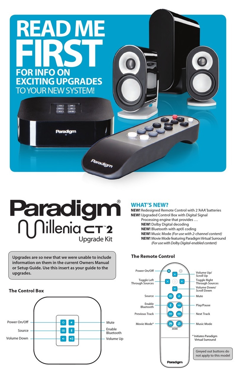 Paradigm MIllenia CT 2 User guide