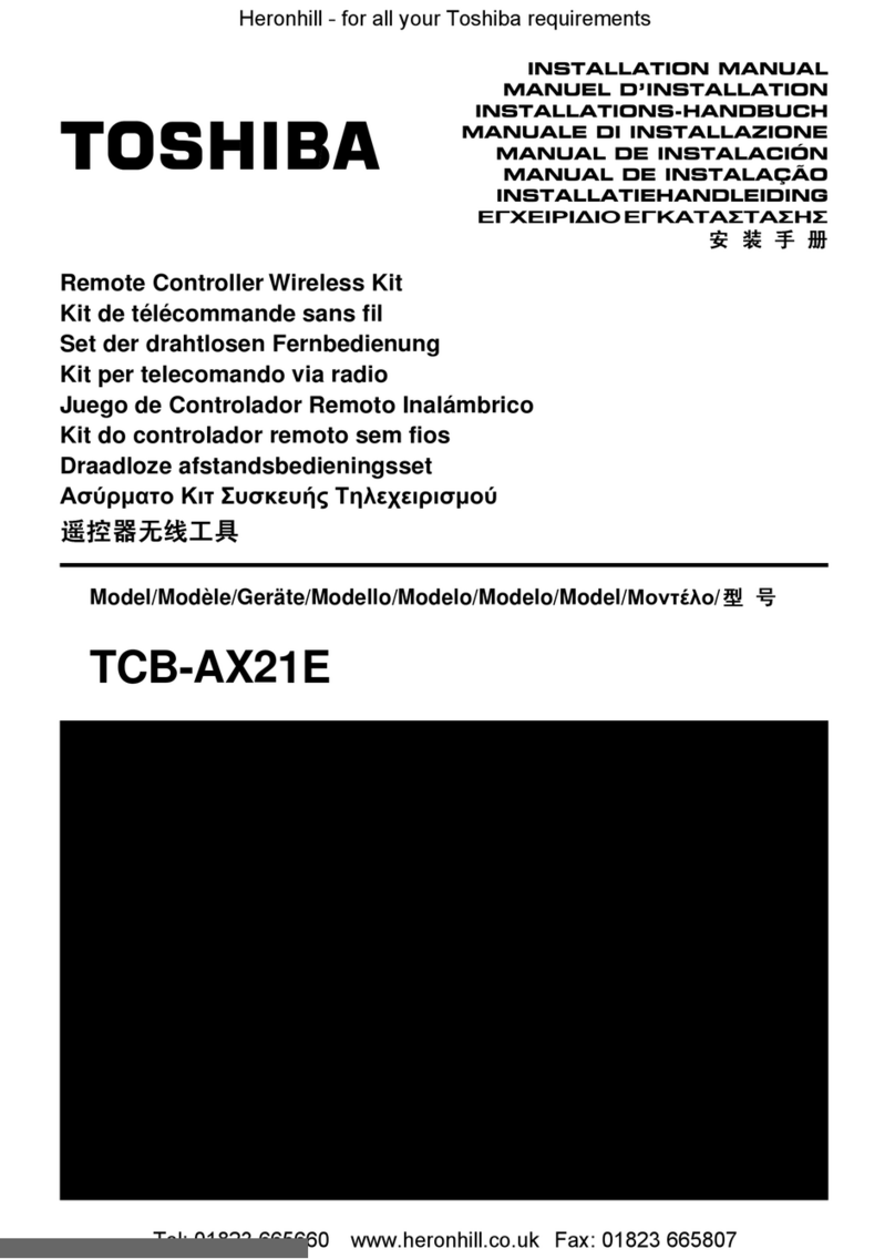 Toshiba TCB-AX21E Installatioin manual
