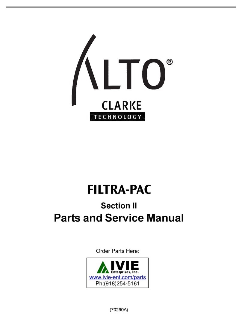 Alto Clarke Filtra-Pac Parts and service manual