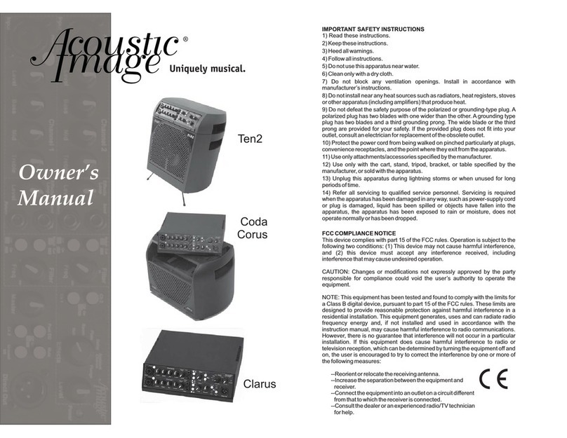 Acoustic Image Ten2 EX owner's manual