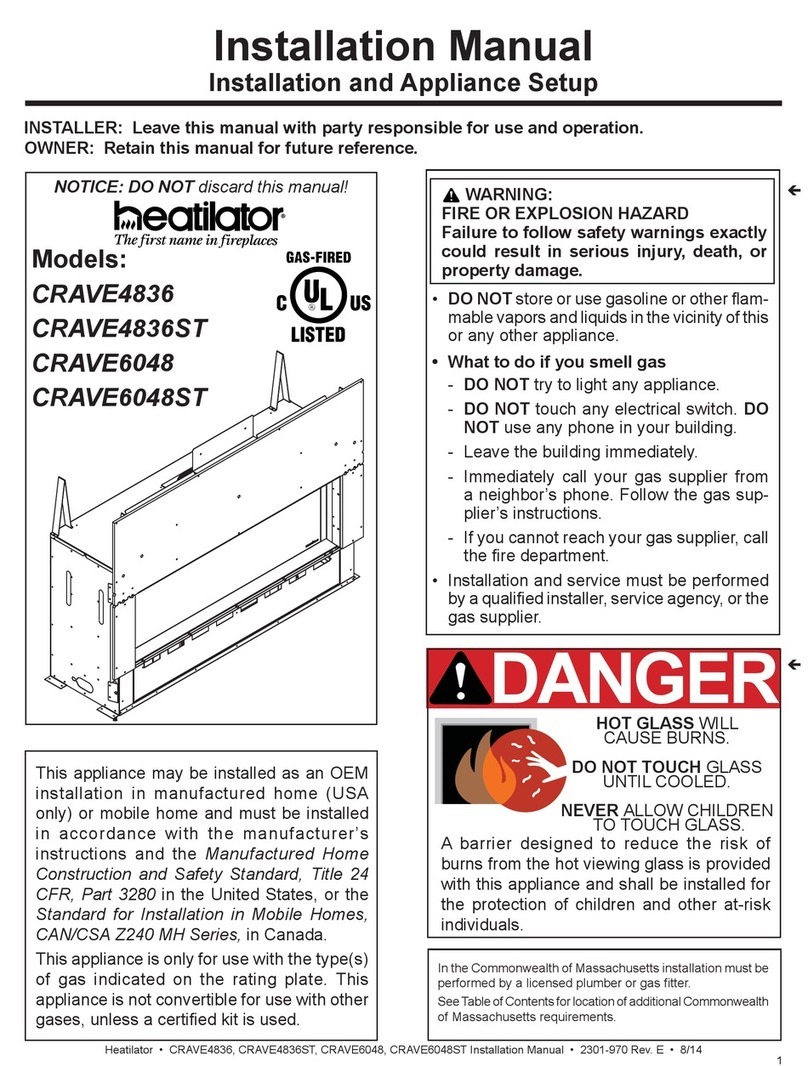 Heatilator CRAVE4836 installation manual