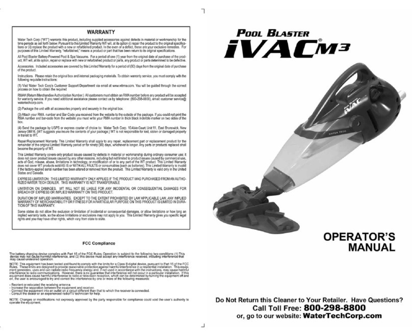 Pool Blaster iVAC M3 Operator's manual
