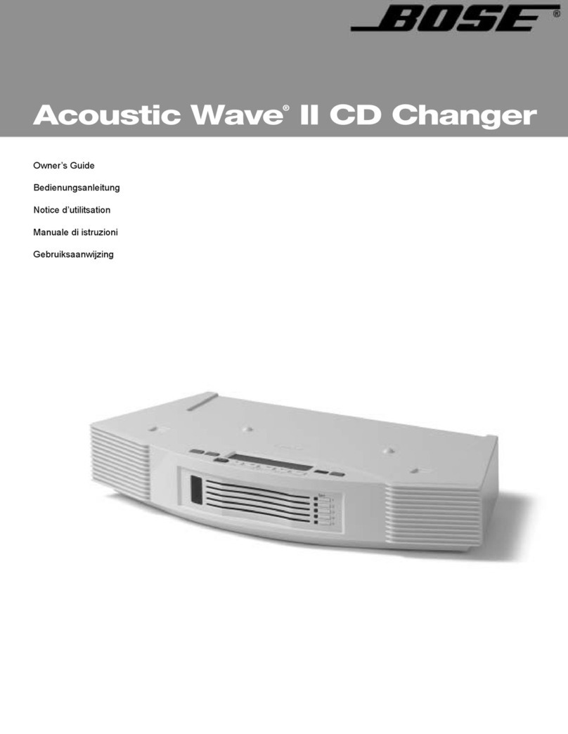 Bose Acoustic Wave music system II. owner's guide