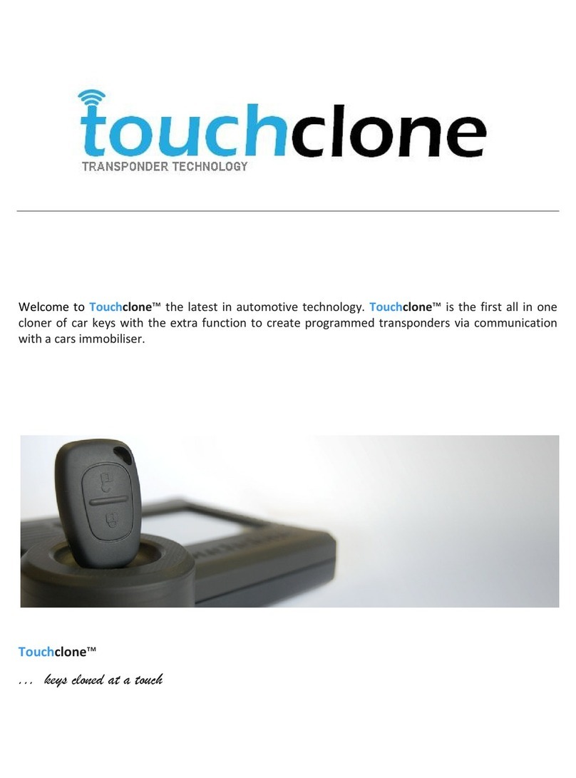 1st Call Lockouts TouchClone version 1.5 User's manualer's manual